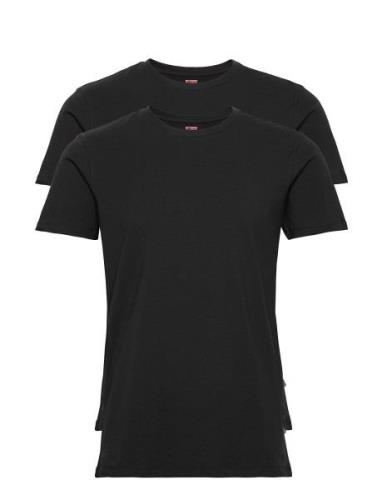 Levis Men Solid Crew 2P Tops T-shirts Short-sleeved Black Levi´s