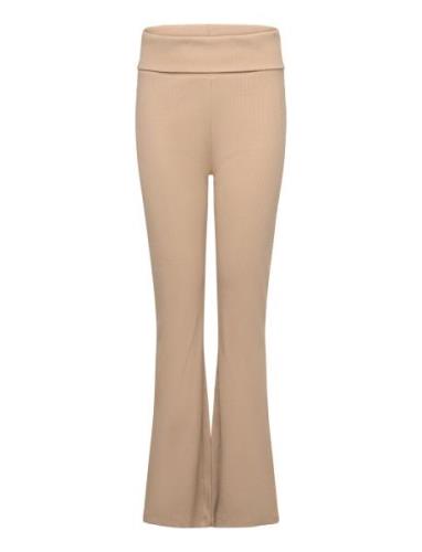 Jersey Trousers Yoga Bottoms Trousers Beige Lindex