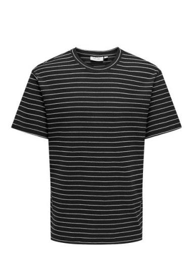 Onssebastian Reg Ss Tee Tops T-shirts Short-sleeved Black ONLY & SONS