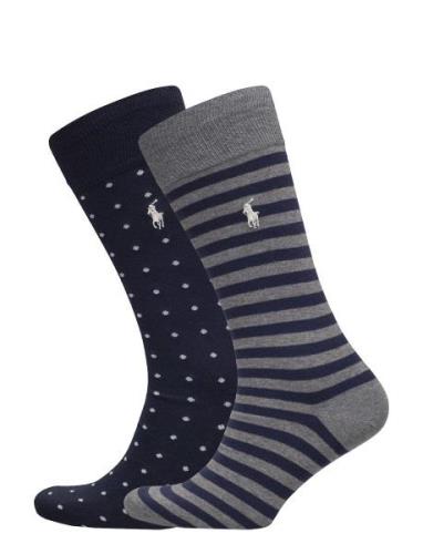 Dot Stripe Sock 2-Pack Underwear Socks Regular Socks Blue Polo Ralph L...