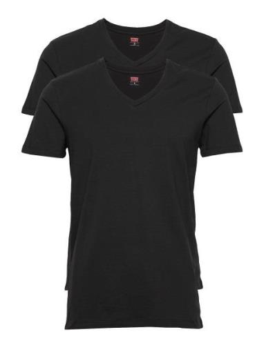 Levis Men V-Neck 2P Tops T-shirts Short-sleeved Black Levi´s
