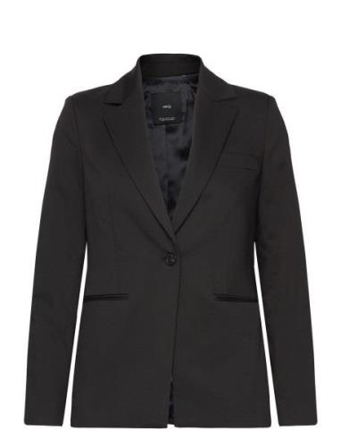 Fitted Suit Jacket Blazers Single Breasted Blazers Black Mango