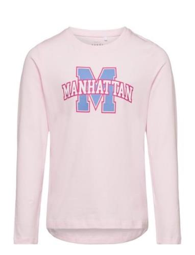 Nkfvix Ls Top Tops T-shirts Long-sleeved T-shirts Pink Name It