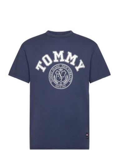 Tjm Reg Vintage Arch Tommy Tee Tops T-shirts Short-sleeved Navy Tommy ...