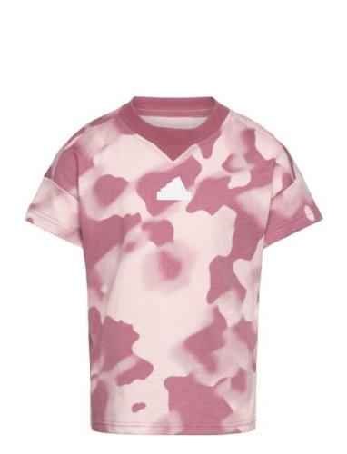 Jg Fi Aop T Tops T-shirts Short-sleeved Pink Adidas Sportswear