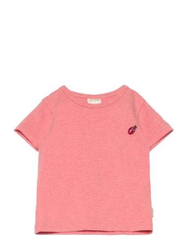 T-Shirt S/S Motif Tops T-shirts Short-sleeved Pink Petit Piao