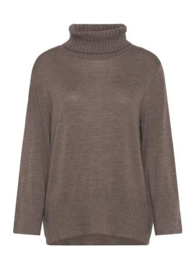 Phine - Pullover Tops Knitwear Turtleneck Brown Claire Woman
