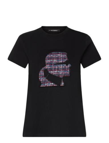 Boucle Profile T-Shirt Tops T-shirts & Tops Short-sleeved Black Karl L...