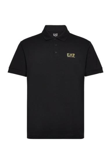 Polo Shirt Tops Polos Short-sleeved Black EA7