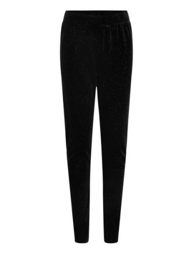 Glitter Velour Legging Bottoms Sweatpants Black Juicy Couture