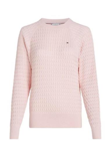 Co Cable C-Nk Sweater Tops Knitwear Jumpers Pink Tommy Hilfiger