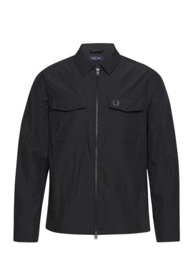 Zip Through Overshirt Tops Overshirts Black Fred Perry