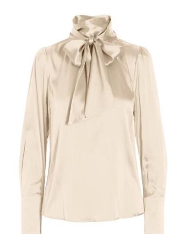 Elsa Tops Blouses Long-sleeved Cream Dea Kudibal