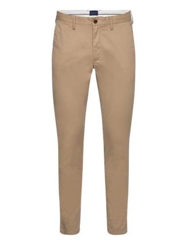 Slim Orginal Shield Chinos Bottoms Trousers Chinos Beige GANT