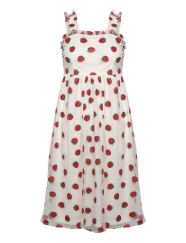 Berry Long Dress Polvipituinen Mekko White Noella