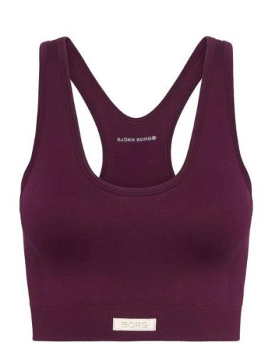 Borg Low Seamless Bra Sport Bras & Tops Sports Bras - All Burgundy Bjö...