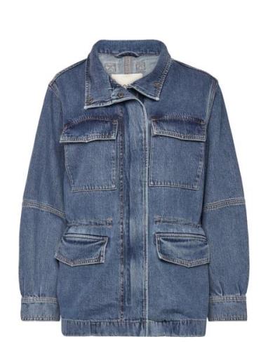 Denim Field Jacket Farkkutakki Denimtakki Blue GANT