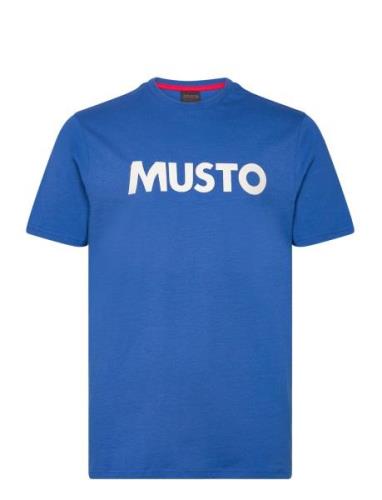 M Musto Logo Tee Sport T-shirts Short-sleeved Blue Musto