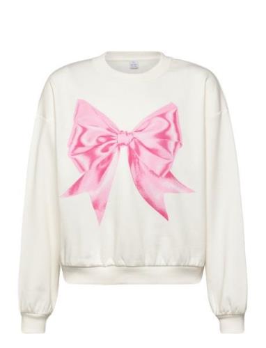 Sweatshirt Big Bow Tops Sweat-shirts & Hoodies Sweat-shirts White Lind...