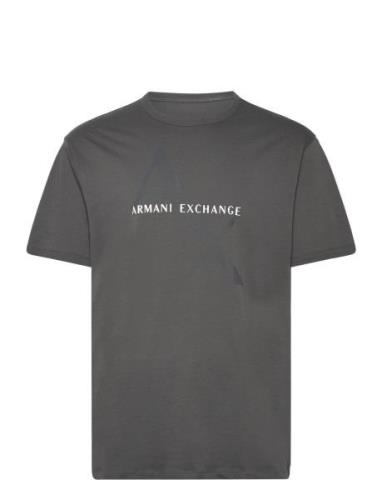 Man Jersey T-Shirt Tops T-shirts Short-sleeved Grey Armani Exchange