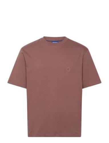 Niley Tops T-shirts Short-sleeved Brown HUGO BLUE