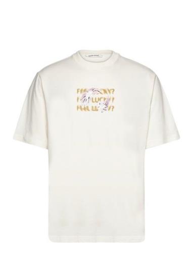 Haider Lucky T-Shirt Gots Tops T-shirts Short-sleeved Cream Wood Wood