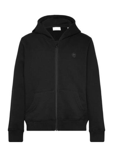 Badge Zip Hood Sweat - Gots/Vegan Tops Sweat-shirts & Hoodies Hoodies ...