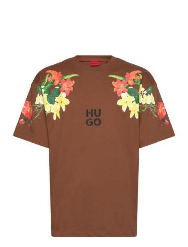 Diblostee Designers T-shirts Short-sleeved Brown HUGO