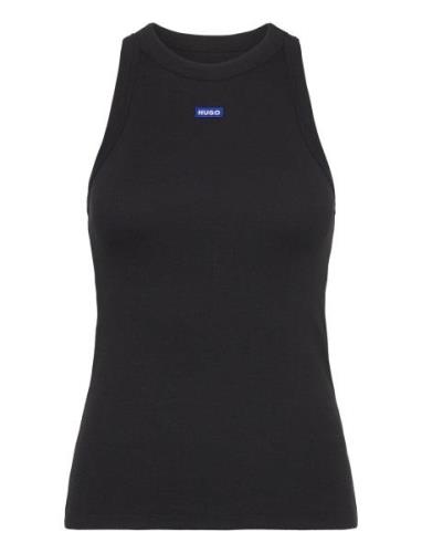 Easy Tank_B Tops T-shirts & Tops Sleeveless Black HUGO BLUE