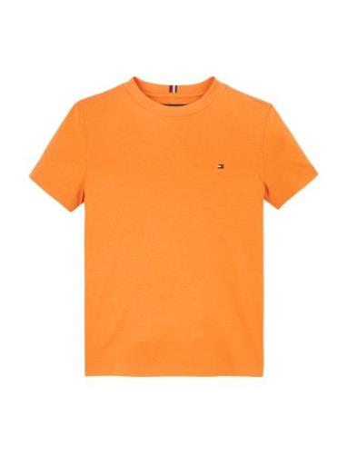 Essential Cotton Tee S/S Tops T-shirts Short-sleeved Orange Tommy Hilf...