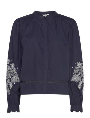 Pauline-M Tops Blouses Long-sleeved Navy MbyM