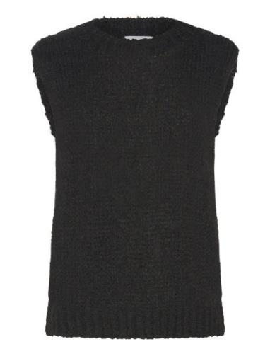 Kala Knit Vest Vests Knitted Vests Black Noella