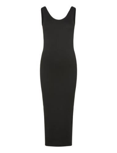 Vmmisa Sl Seamless Midi Rib Dress Noos Polvipituinen Mekko Black Vero ...