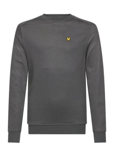 Fly Fleece Crew Tops T-shirts Long-sleeved T-shirts Grey Lyle & Scott