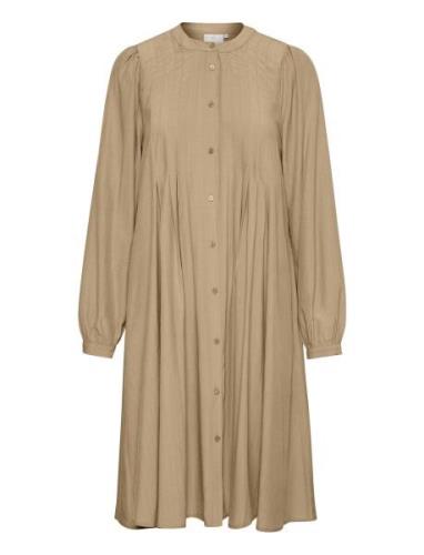 Kabarbara Dress Polvipituinen Mekko Brown Kaffe