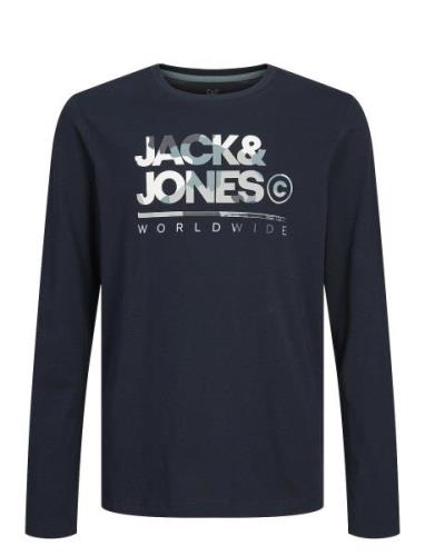 Jjluke Tee Ls Crew Neck Mni Tops T-shirts Long-sleeved T-shirts Navy J...