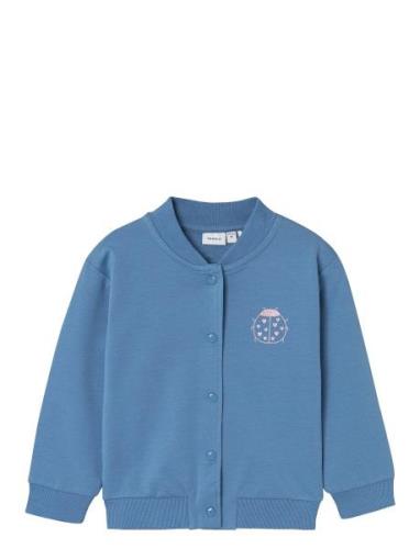 Nmfflorenca Ls Nreg Swe Card Unb Tops Knitwear Cardigans Blue Name It