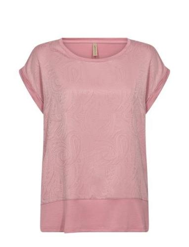 Sc-Faith Tops T-shirts & Tops Short-sleeved Pink Soyaconcept