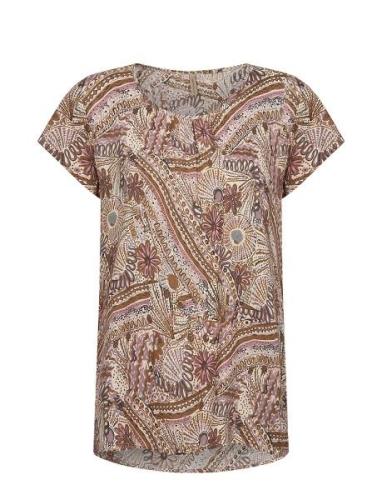 Sc-Fatana Tops T-shirts & Tops Short-sleeved Multi/patterned Soyaconce...