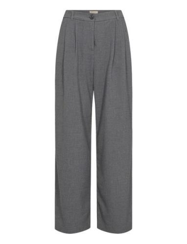 Sc-Frankie Bottoms Trousers Wide Leg Grey Soyaconcept