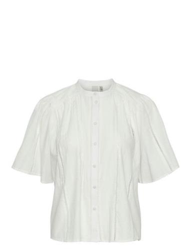 Yasgunia 2/4 Shirt S. Tops Blouses Short-sleeved White YAS