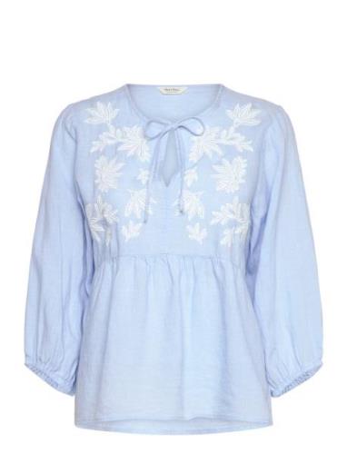 Gwendinapw Bl Tops Blouses Long-sleeved Blue Part Two