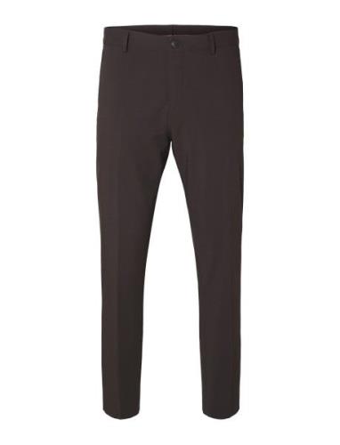 Slhslim-Liam Trs Flex Noos Bottoms Trousers Formal Brown Selected Homm...