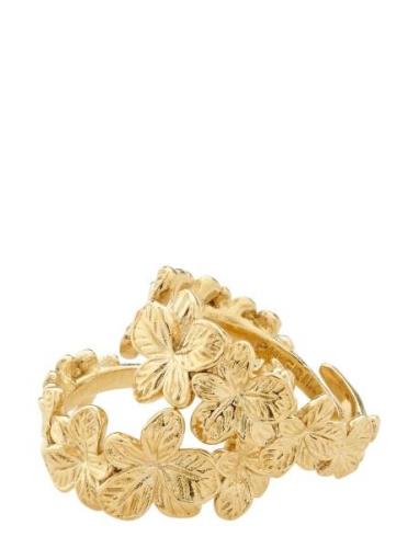 Charmaine Recycled Rings 2-In-1 Set Sormus Korut Gold Pilgrim