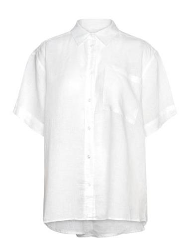 Garinepw Sh Tops Shirts Short-sleeved White Part Two