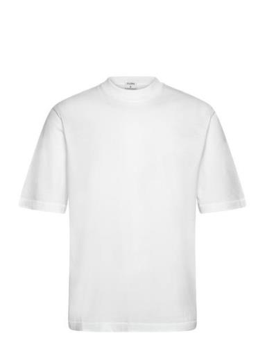 Mock Neck Cotton Tee Designers T-shirts Short-sleeved White Filippa K