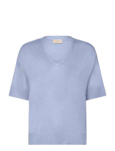 Fqelina-Pullover Tops T-shirts & Tops Short-sleeved Blue FREE/QUENT