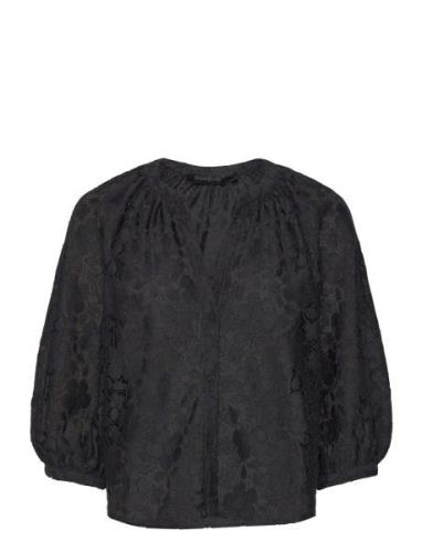 Dharma Tops Blouses Long-sleeved Black Desigual