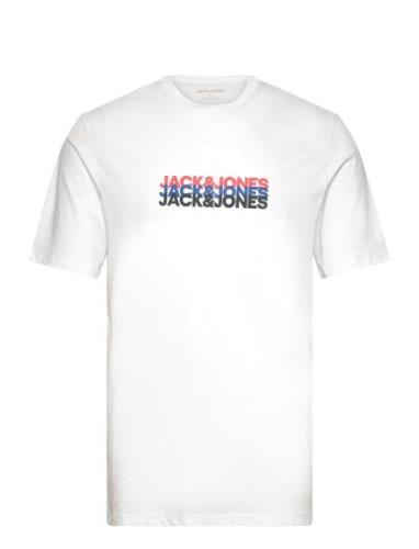 Jjcyber Tee Ss Crew Neck Tops T-shirts Short-sleeved White Jack & J S