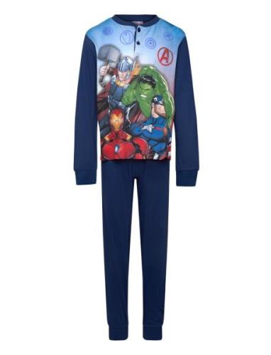 Pyjama Pyjamasetti Pyjama Navy Marvel